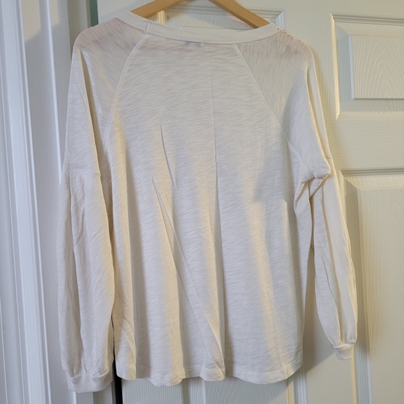 NWOT Splendid Cream & Metallic Knit Top L - Picture 4 of 7